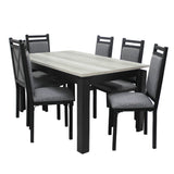 COMEDOR MOVVEL ANALI 6SILLAS GRIS