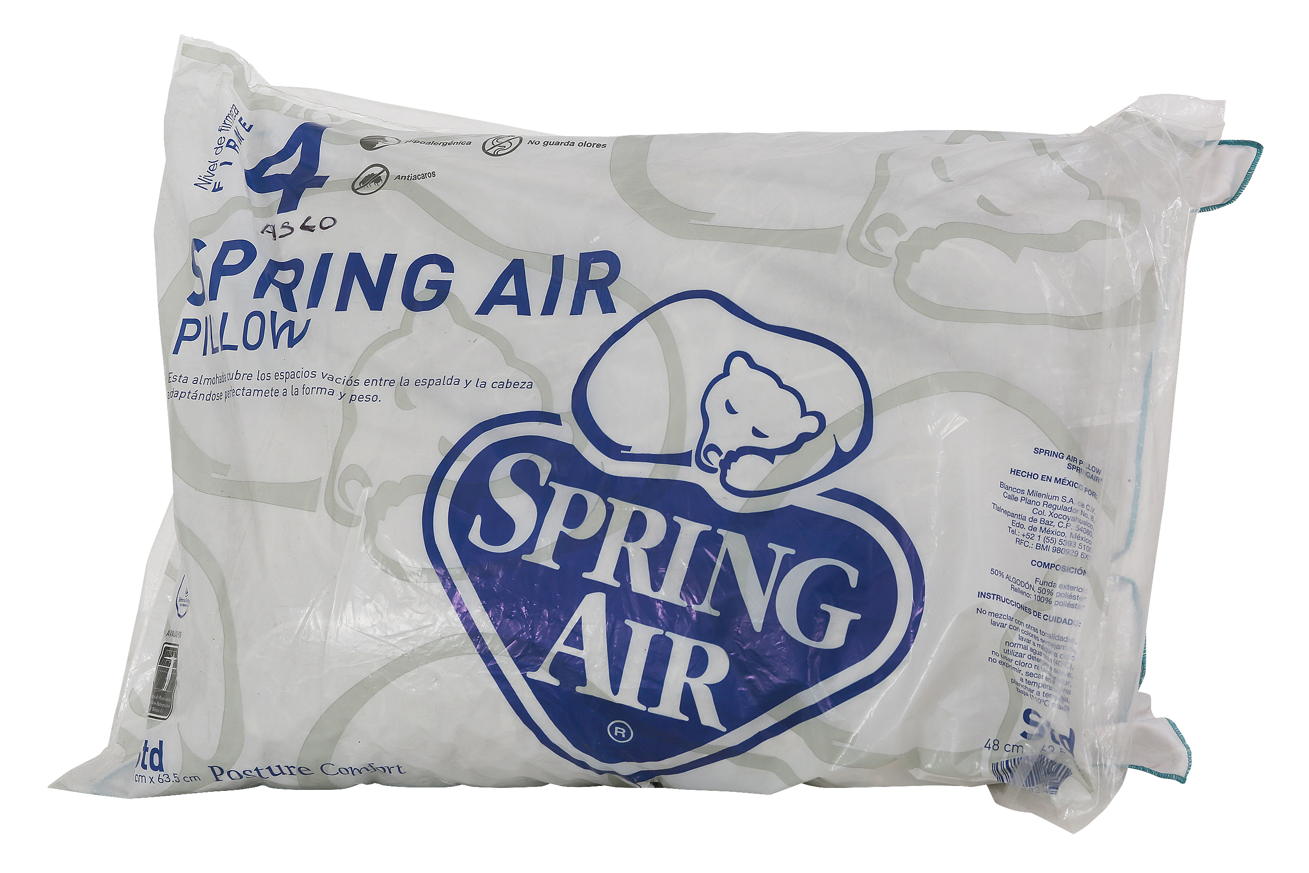 Almohada spring air osos algodón estándar firmeza