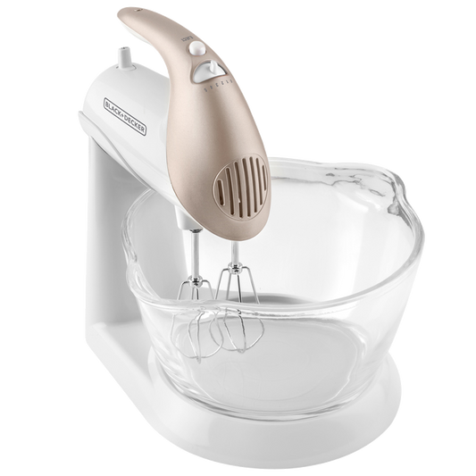 Batidora Black&decker mx900wg pedestal 5vel blanco champagne 250w doble tazon