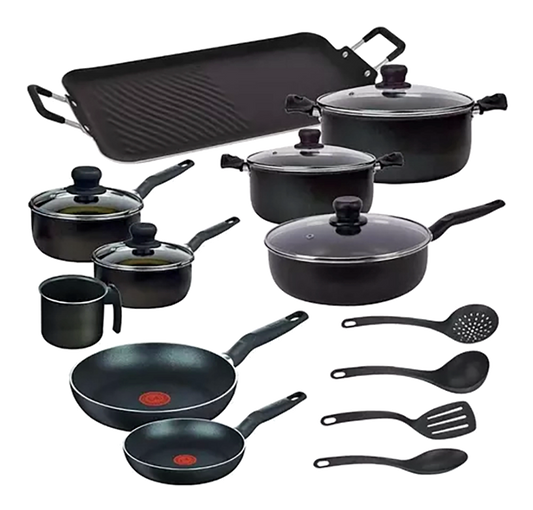 Baterí­a T-fal bat18m0226100 vital 18 piezas negro 2mm