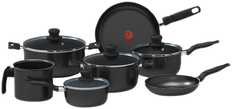 Baterí­a T-fal 0226100 vital 11pza negro 1.8mm