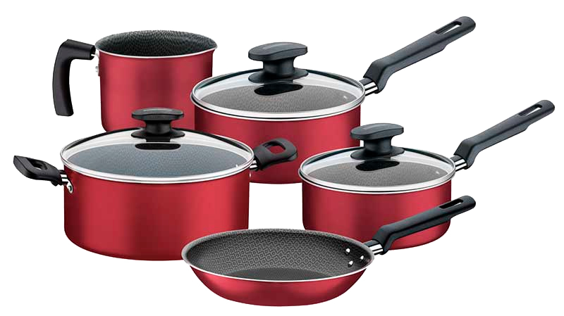 Baterí­a Tramontina 20399782 bergamo 8pzas 1.6mm rojo