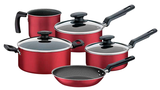 Baterí­a Tramontina 20399782 bergamo 8pzas 1.6mm rojo