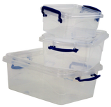 Contenedor Alica a337 cocina 3piezas transparente rectangular