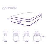 COLCHON THERAPEDIC CALI MEDIO/FIRME NO VUELTA 1 COLCHONETA - Ekar de Gas