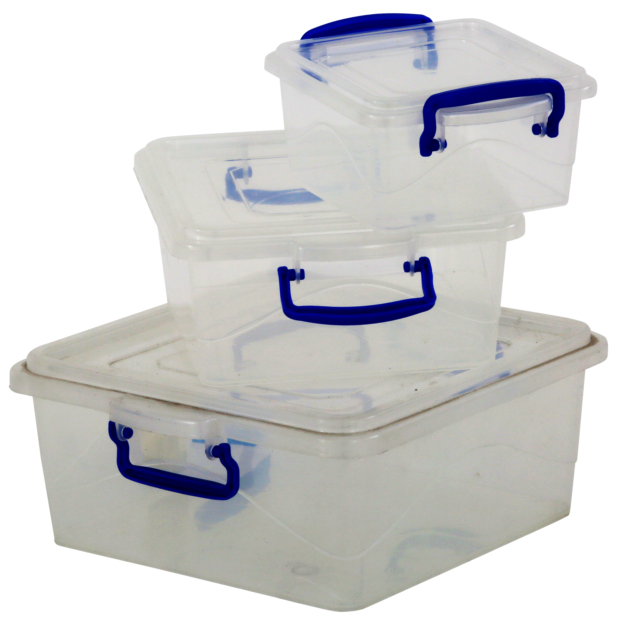 Contenedor Alica cuadrado cocina 3piezas tansparente