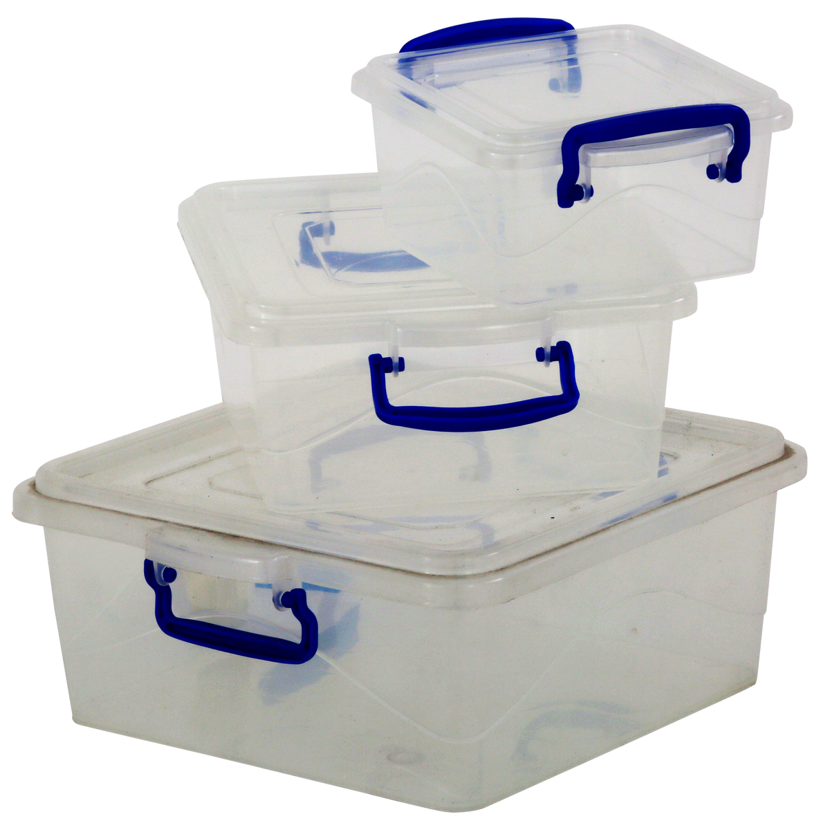 Contenedor Alica cuadrado cocina 3piezas tansparente