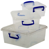 Contenedor Alica cuadrado cocina 3piezas tansparente