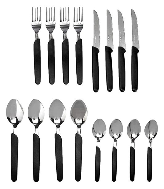 Cubierto Ekco 97646 16pza acero inox negro