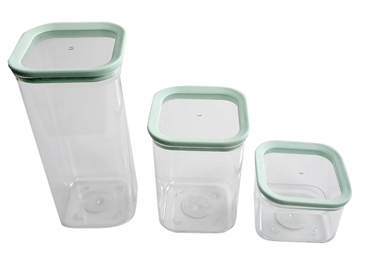 Contenedor martha stewart 131104.06 6 piezas cuadrado/rectangular transparente c/tapa