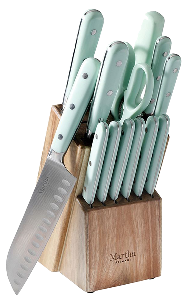 Cuchillo martha stewart 113010.14 14 piezas azul inox/baquelita