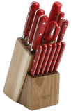 Cuchillo martha stewart 120049.14 14 piezas rojo inox/baquelita