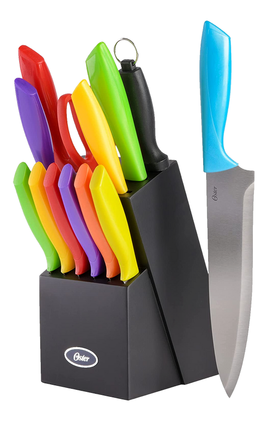 Cuchillo Oster 73636.14 14 piezas colores varios inox/baquelita