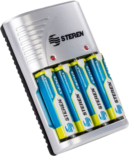 Cargador Steren crg-020 pilas aa aaa 9v