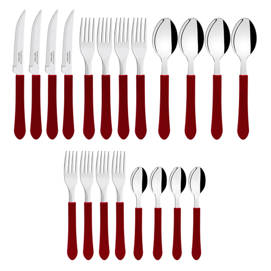 Cubierto Tramontina 23198018 leme 20piezas negro