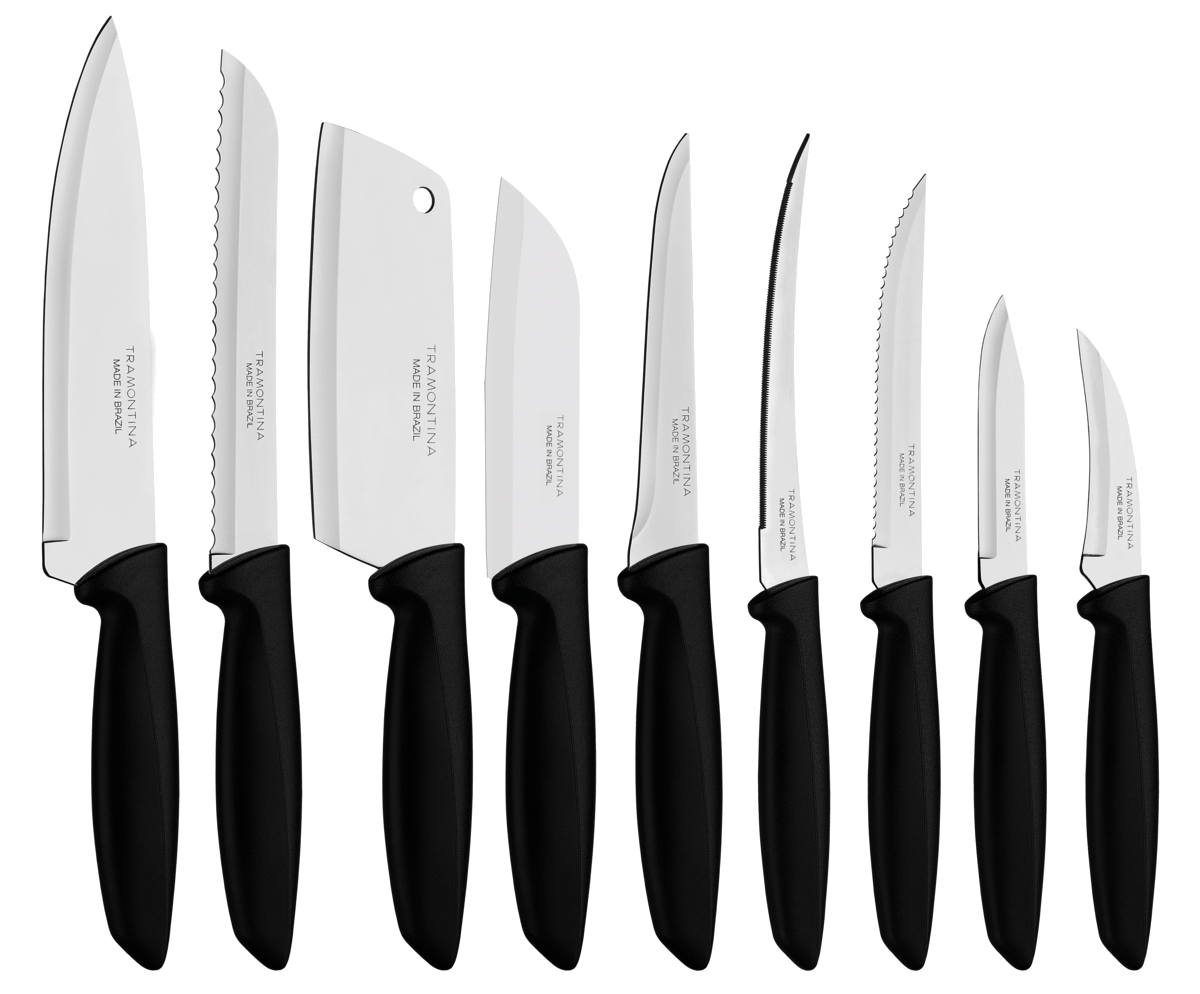 Cuchillo Tramontina 23498053 plenus 3piezas negro