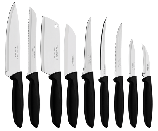 Cuchillo Tramontina 23498053 plenus 3piezas negro