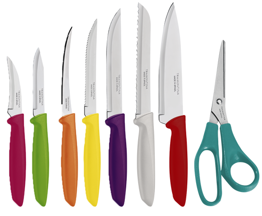Cuchillo Tramontina 23498917 plenus colores varios 8pzas