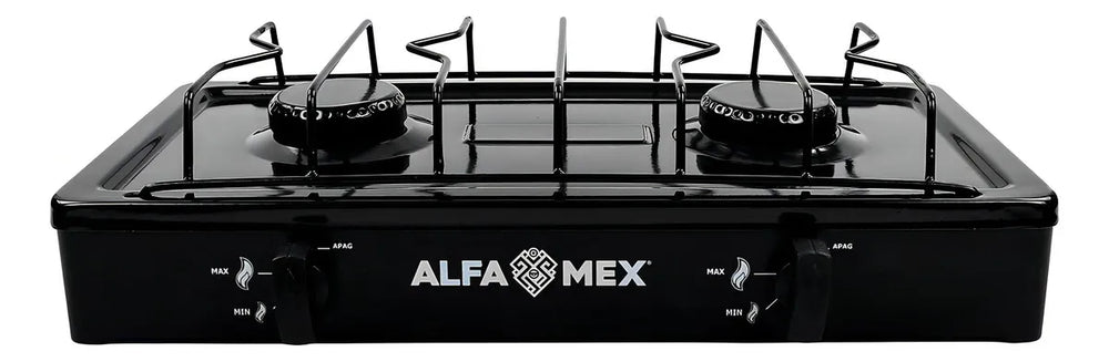 PARRILLA ALFA_MEX 303-4 2QUEMADORES MESA NEGRO - Ekar de Gas