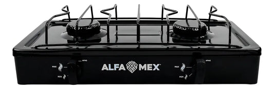 PARRILLA ALFA_MEX 303-4 2QUEMADORES MESA NEGRO - Ekar de Gas