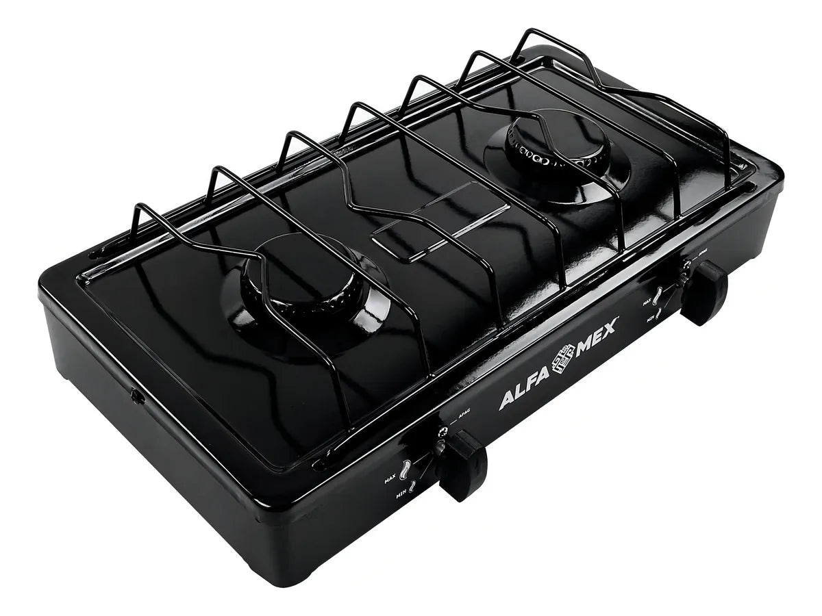 PARRILLA ALFA_MEX 303-4 2QUEMADORES MESA NEGRO - Ekar de Gas