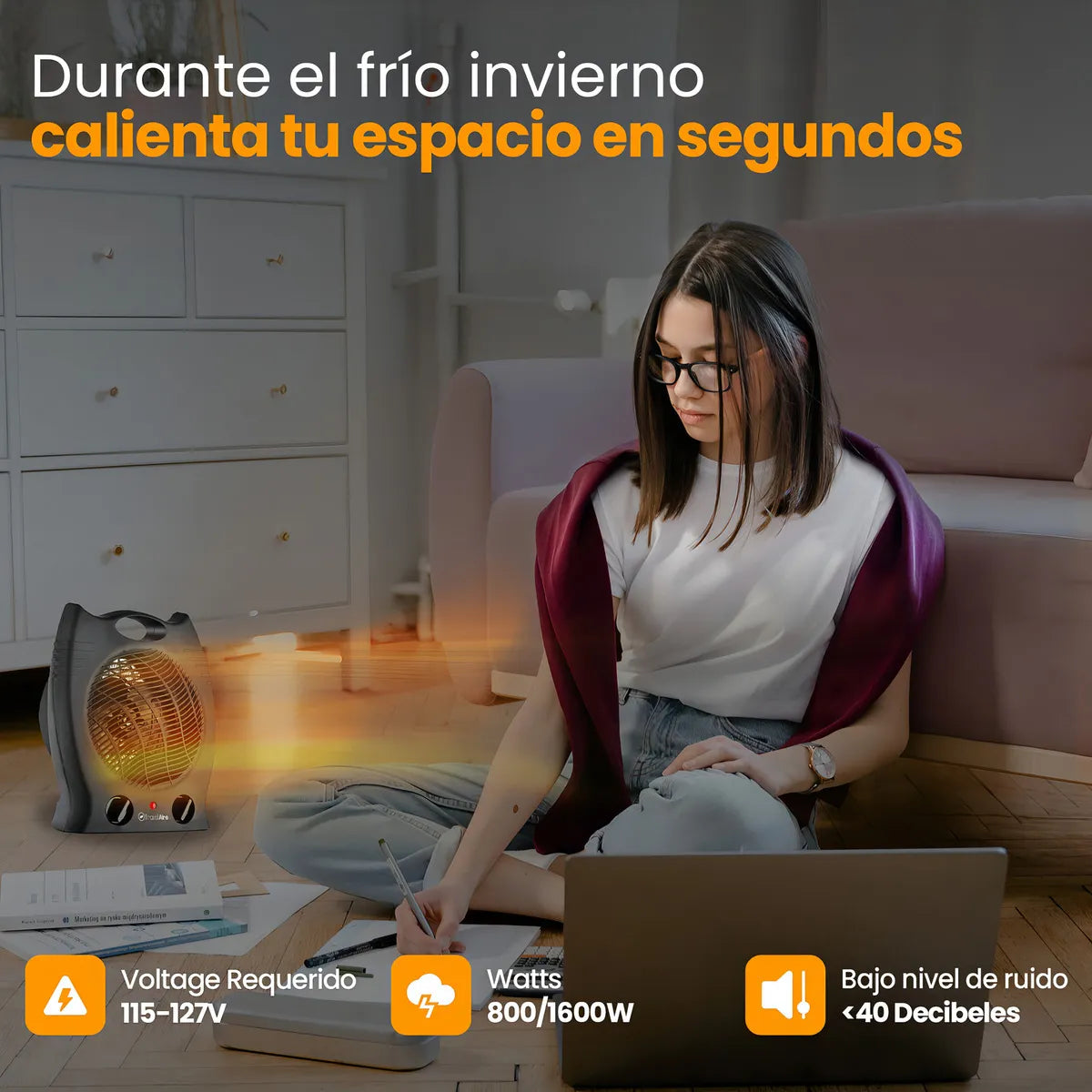 CALEFACTOR TRAVEL AIRE TAE514 800/1600W TERMOVENTILADOR