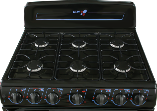 Estufa Iem ei3030bapn piso 30pulgadas negro parrillas alambron encendido electronico
