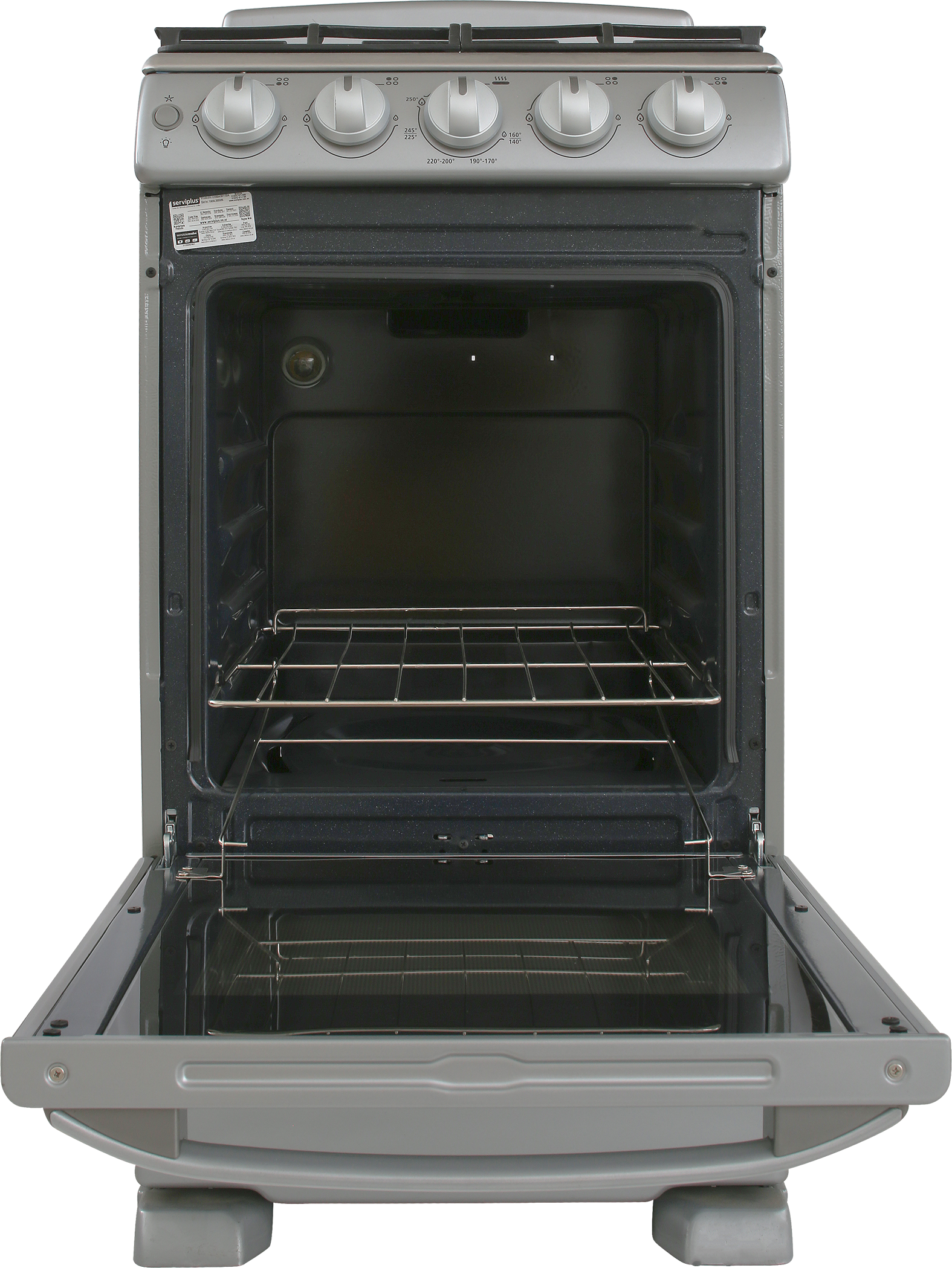 ESTUFA MABE EM5043BFIS PISO 20PULGADAS GRIS CUBIERTA INOX