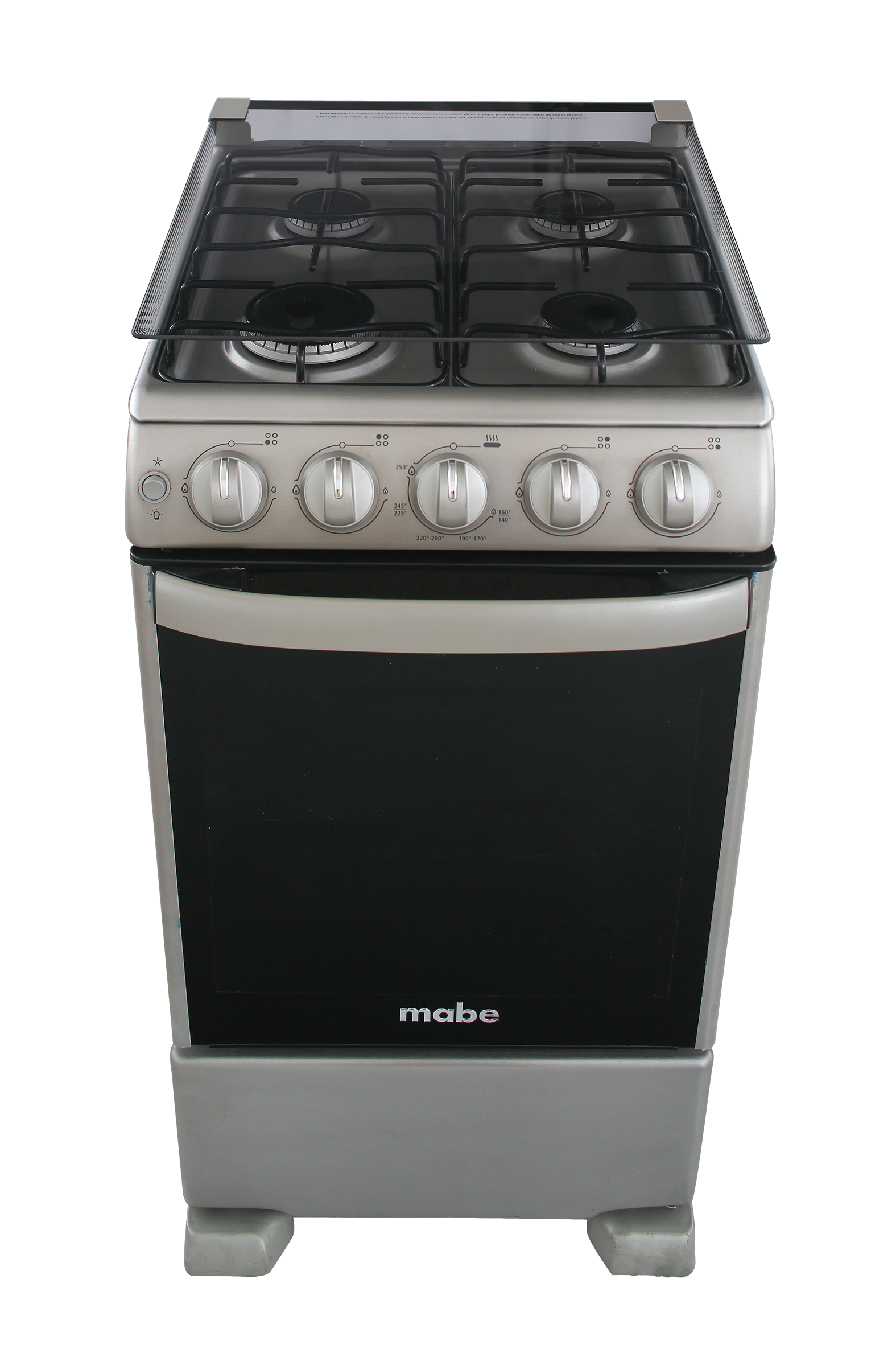 Estufa Mabe em5046caix piso 20pulgadas gris cubierta inox capelo