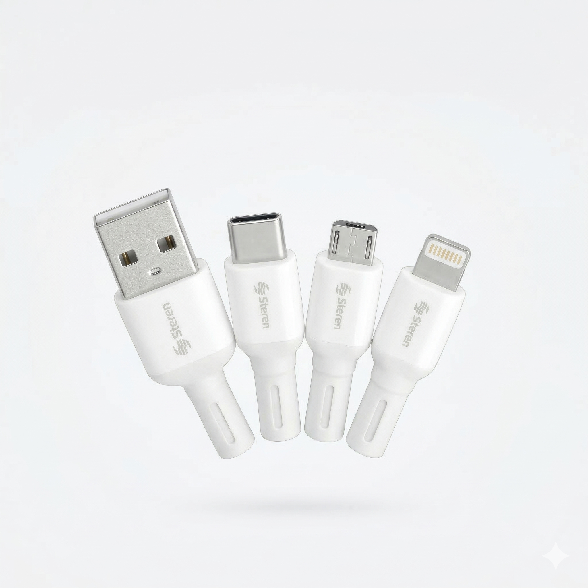 Cable 3 en 1 Steren W-POD-417 Lightning Micro USB USB-C - Ekar de Gas