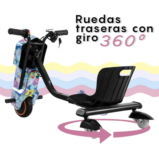 AVALANCHA HONEY_WHALE MZ007B 200-250W VEL_MAX 20KM/H SOPORTE_70KG METAL ROJO/AZUL