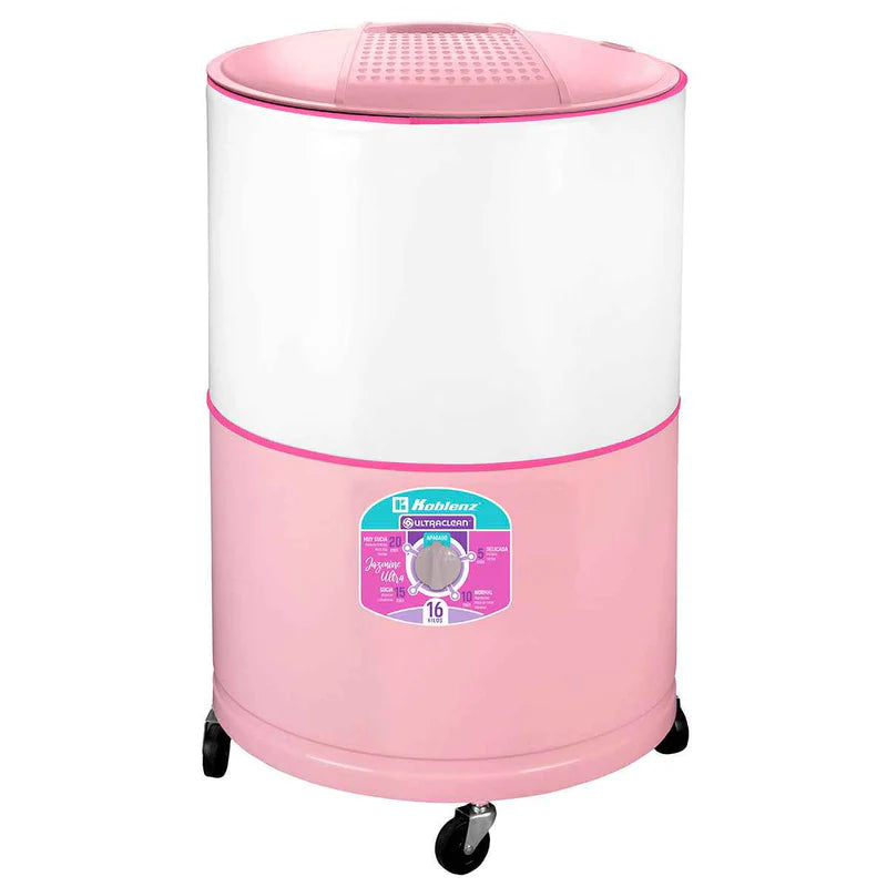 Lavadora Koblenz 16kg Redonda LRK-16R Jazmín Ultra Rosa con Tapa Lava-Talla - Ekar de Gas