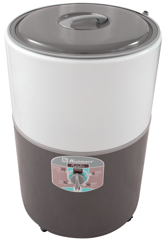 LAVADORA KOBLENZ LRK-19P REDONDA 19KG GRIS/BLANCO NATALIA