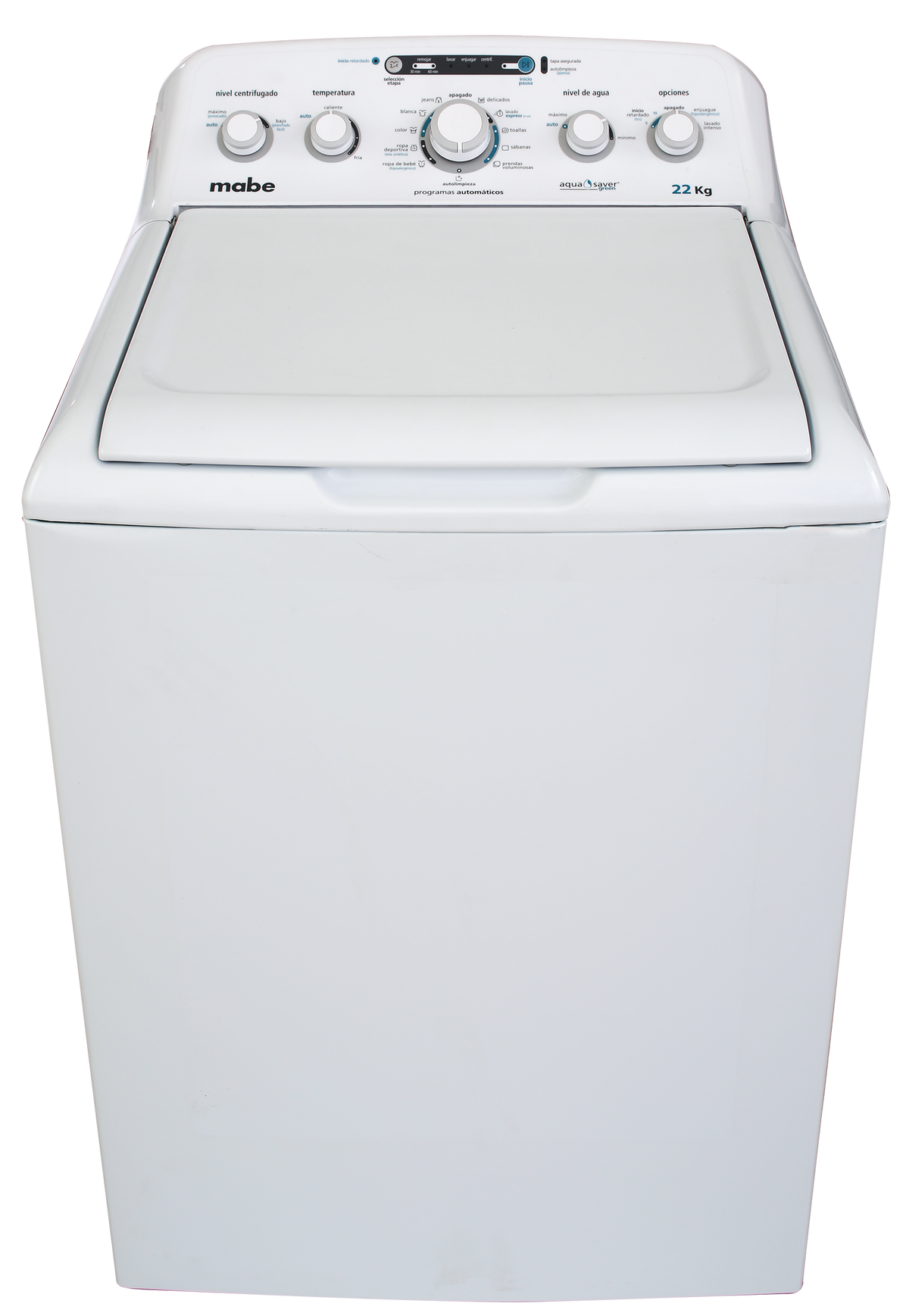 LAVADORA MABE LMA72215CBAB0 AUT 22KG BLANCO TAPA CIEGA