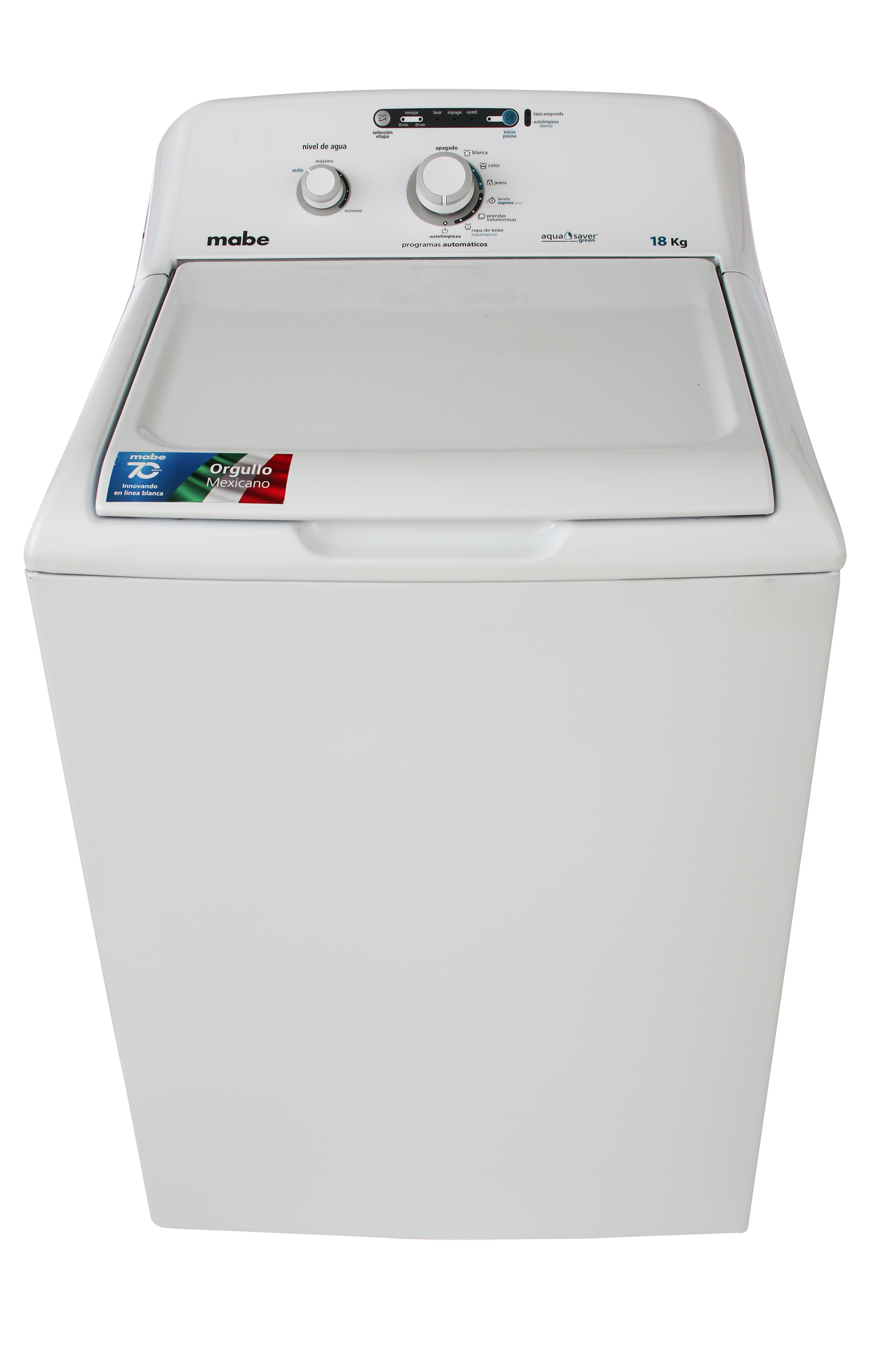 LAVADORA MABE LMA78112CBAB AUT 18KG BLANCO TAPA CIEGA
