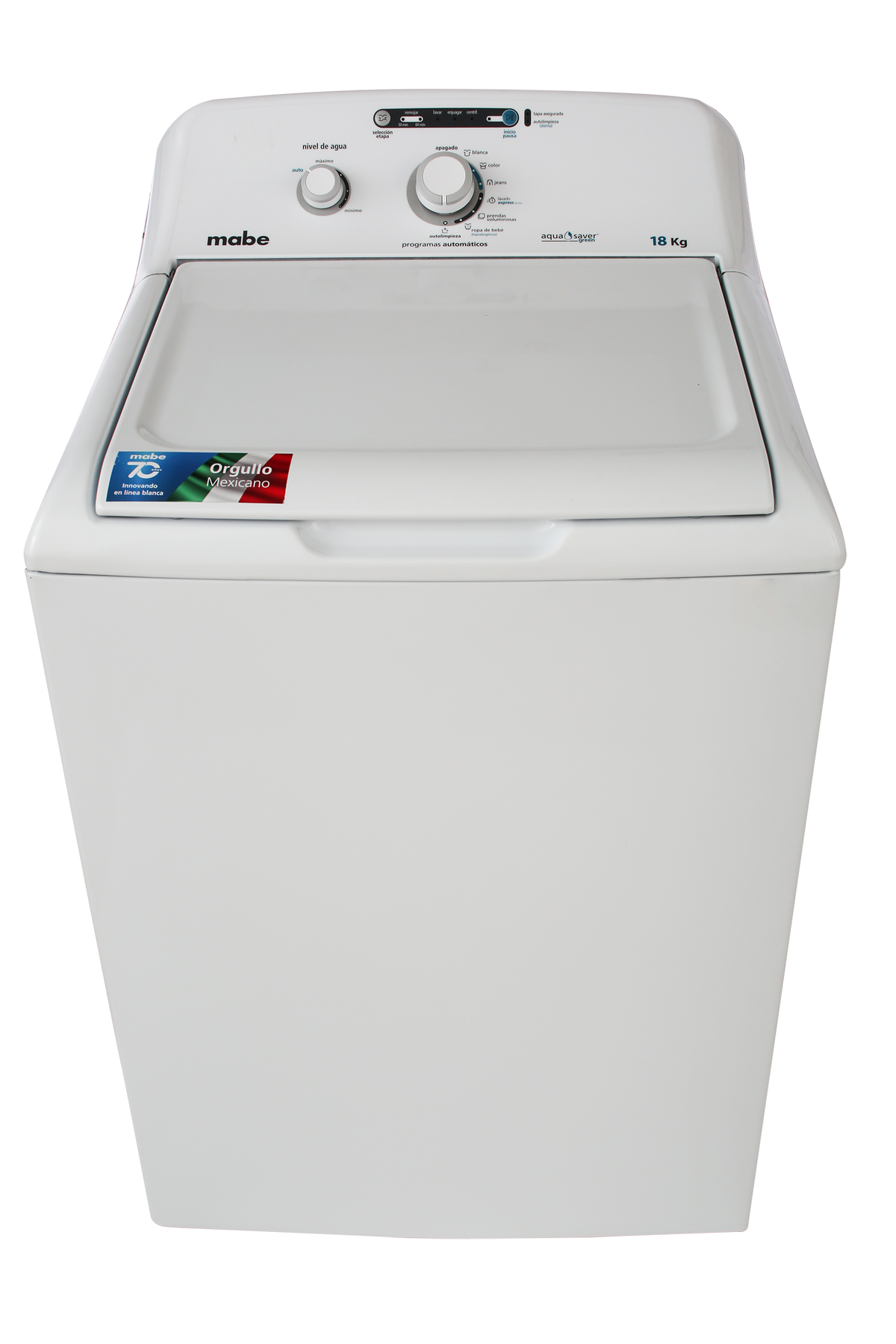 LAVADORA MABE LMA78112CBAB AUT 18KG BLANCO TAPA CIEGA