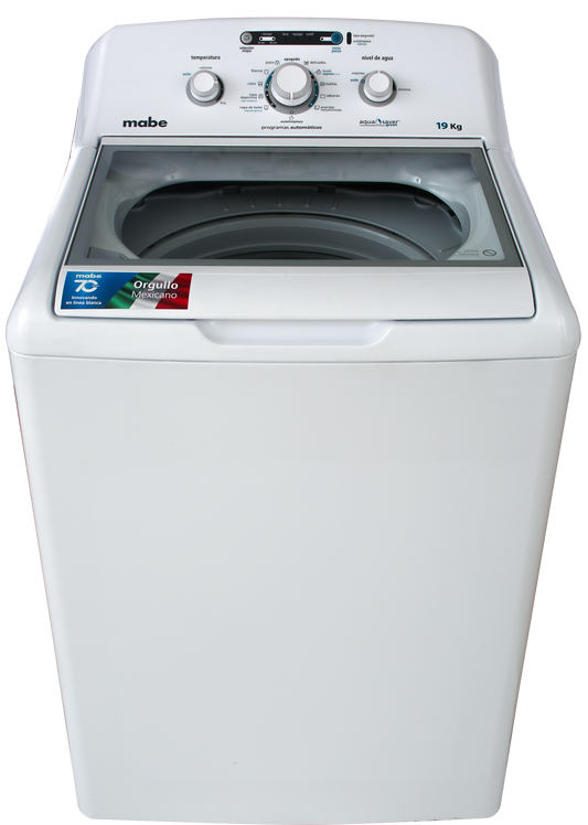 LAVADORA MABE LMA79113VBAB AUT 19KG BLANCO TAPA CRISTAL AGITADOR