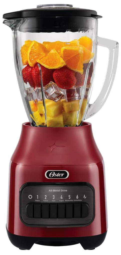 Licuadora Oster blstpeg-rpb-013-53891168427 value plus 550w rojo 6vel 1.5lt