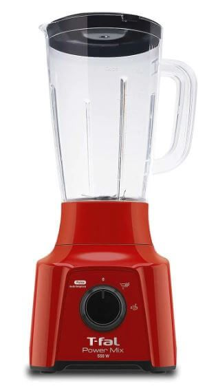 Licuadora T-fal ln2835mx 550w rojo 2vel+pulso vidrio 1.25lt