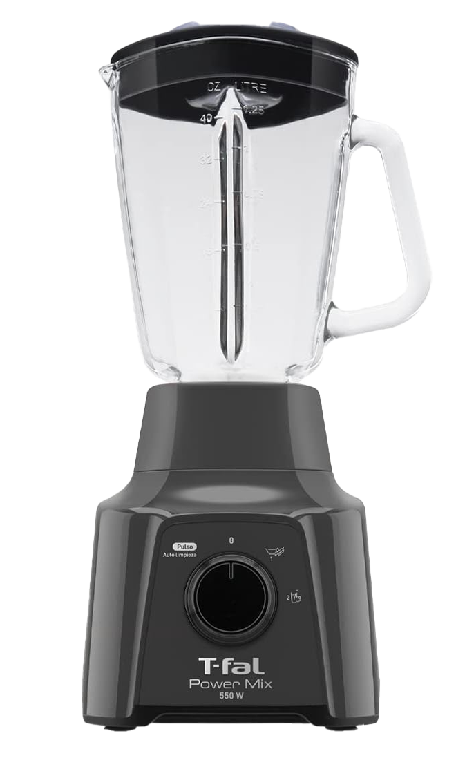 Licuadora T-fal ln2838mx 550w negro 2vel+pulso vidrio 1.25lt