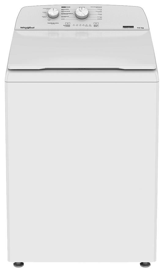 LAVADORA WHIRLPOOL 8MWTW1612MJQ 16KG AUT BLANCO TINA INOX TAPA CIEGA