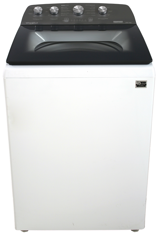 LAVADORA WHIRLPOOL 8MWTW2224WJM 22KG AUT BLANCO TINA INOX TAPA CRISTAL