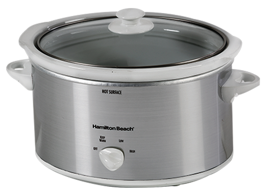 Olla Hamiltonbeach 33140v 1.8kg blanco inox lenta coccion