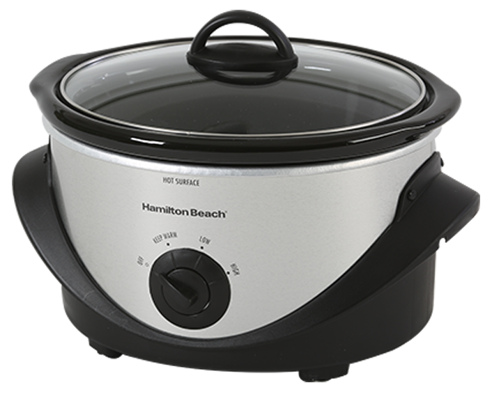 Olla Hamiltonbeach 33141 4litros negro inox lento cocimiento