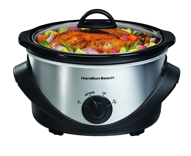 Olla Hamiltonbeach 33141 4litros negro inox lento cocimiento