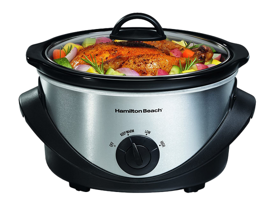 Olla Hamiltonbeach 33141 4litros negro inox lento cocimiento