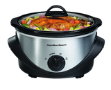 Olla Hamiltonbeach 33141 4litros negro inox lento cocimiento