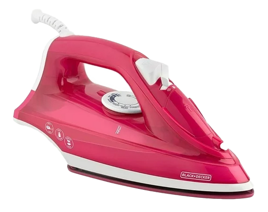 PLANCHA BLACK&DECKER IRBD302 TRUEGLIDE VAPOR VERTICAL 6TEMPERATURAS AUTOLIMPIEZA ROSA