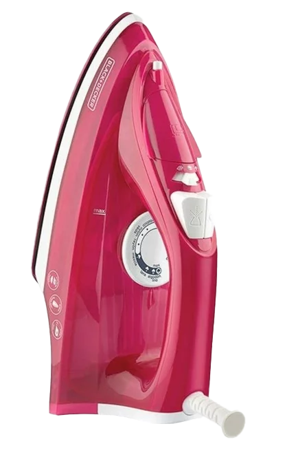 PLANCHA BLACK&DECKER IRBD302 TRUEGLIDE VAPOR VERTICAL 6TEMPERATURAS AUTOLIMPIEZA ROSA