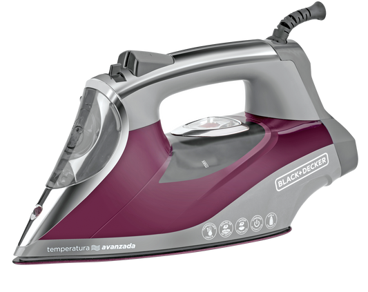 PLANCHA BLACK&DECKER D3501 CERMAICGLIDE MORADO 1200W 1TEMPERATURA AUTOAPAGADO AUTOLIMPIEZA